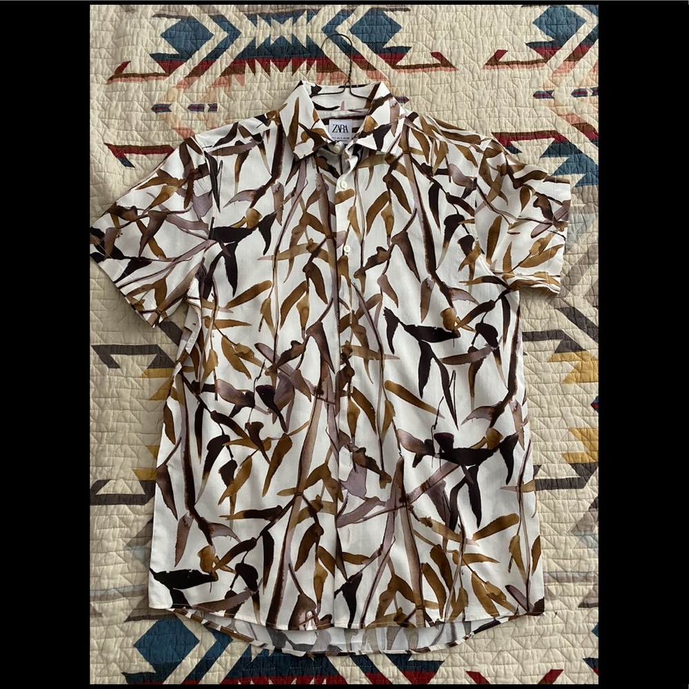 Floral Print Short Sleeved Shirt